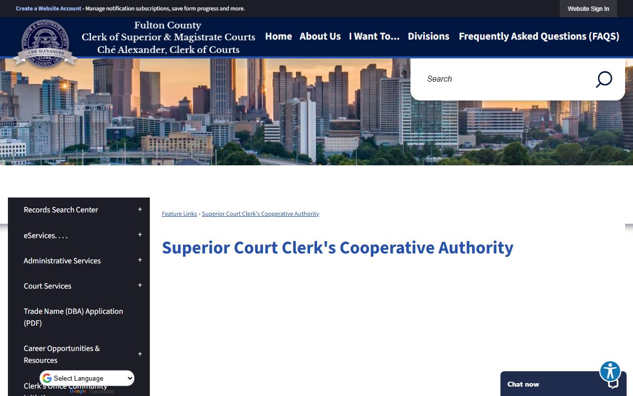 Fulton County Clerk of Superior and Magistrate Courts jury services page