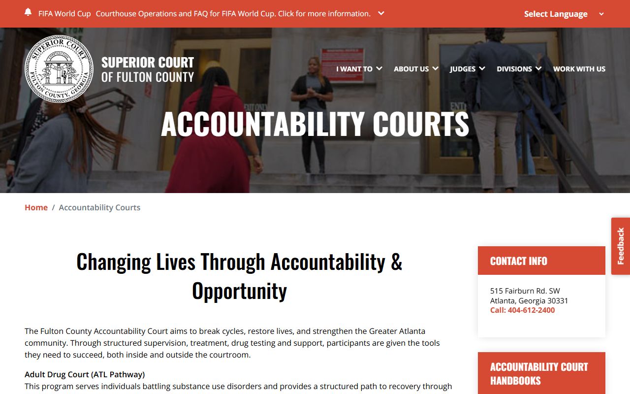 Fulton County court dockets Superior Court accountability courts
