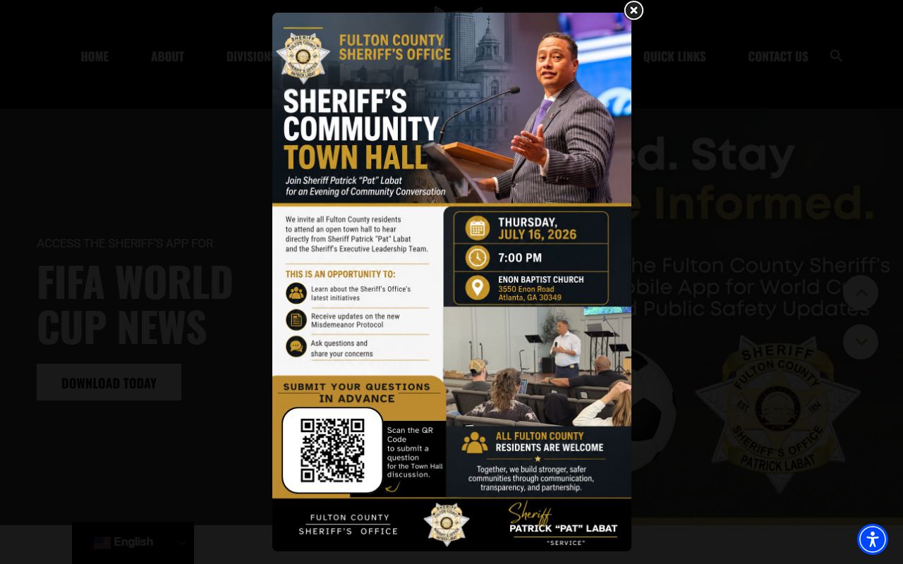 Fulton County Sheriff court record related jail and inmate information