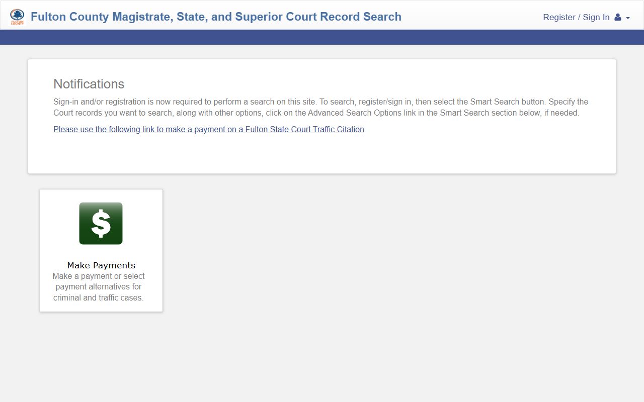 Fulton County court records Odyssey Portal for case search