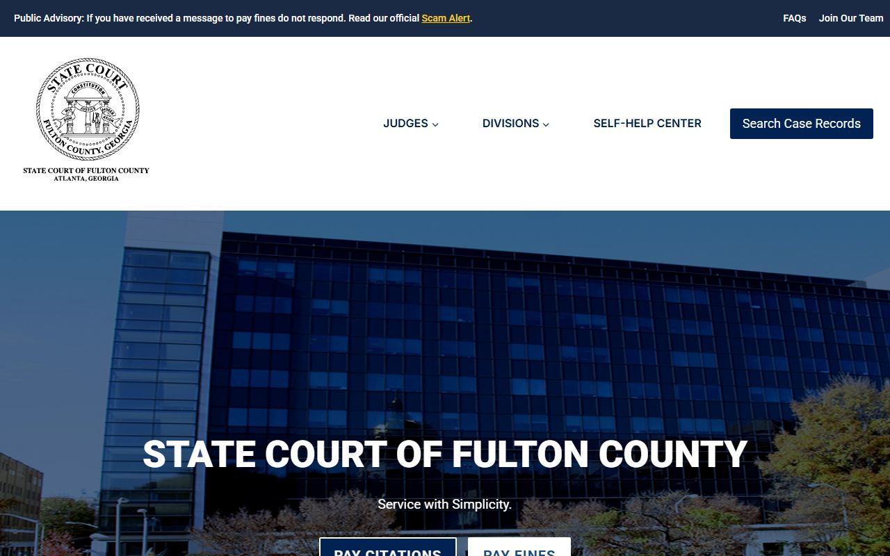 Fulton County State Court court records and local case information
