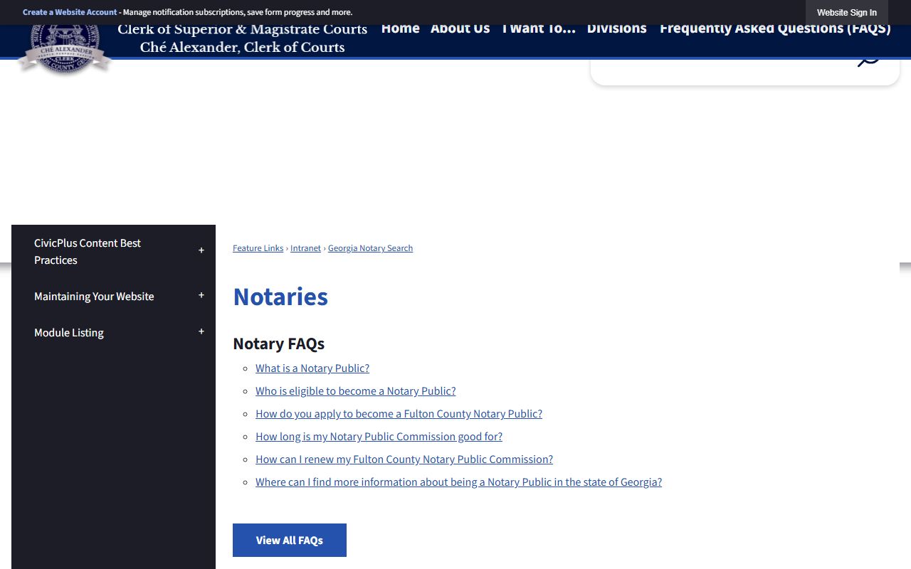 Fulton County divorce records Clerk family division page